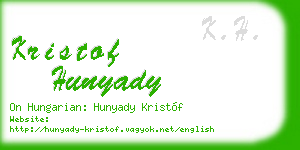 kristof hunyady business card