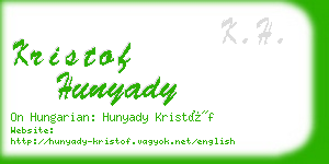 kristof hunyady business card